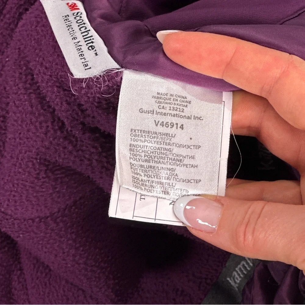 Kamik Girls Insulated Winter Jacket Purple Pink Hooded Size 7